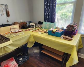 Vintage purses, scarves and hankerchiefs