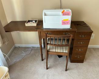 Sewing machine set up