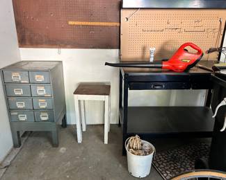 Card file, work bench