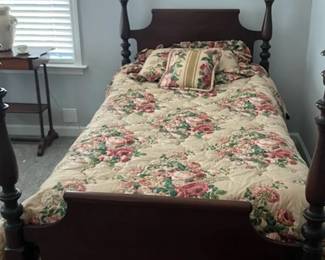 View of the bed