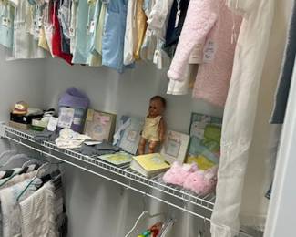Childrens clothes, blankets, books