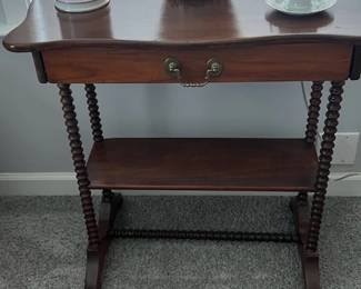 Small country table with spool legs
