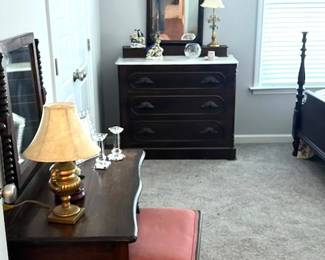 Small dressing table and bench