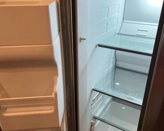 Freezer side of Whirlpool refrigerator