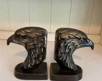 Bronze Eagle bookends 
