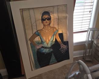 1980's Serigraph of a model