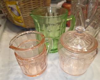 Pink Depression glass
