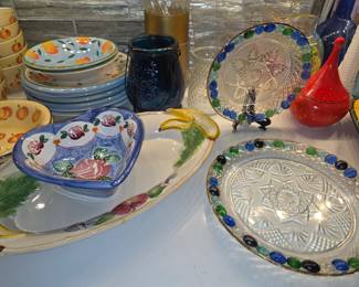 Ancona Pottery heart dish