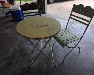 Vintage metal table & chairs