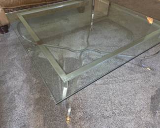 Glass top coffee table