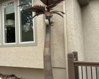 Metal Palm tree in Planter base