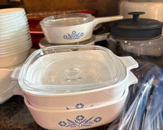 Pyrex “Cornflower” Corningware sets 