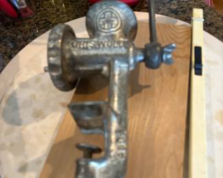 Vintage Griswold cast iron meat grinder 