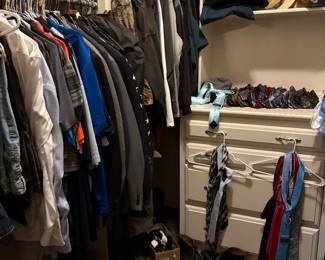MENS closet FULL of Quality clothing: POLO/ UA/ NIKE, North Face/Carhartt/ Spyder etc