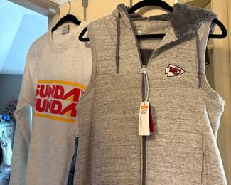 Lots of Chiefs Gameday gear wear 