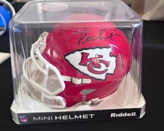 Patrick Mahomes signed mini helmet 