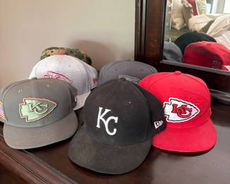 LOTS of KC Chiefs Hats 
