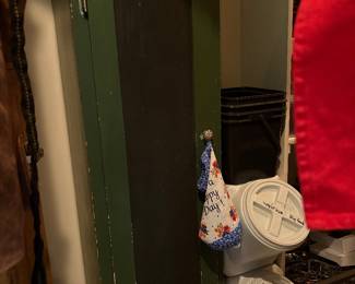 Wood cabinet in pantry 