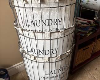 Metal/Cloth Laundry baskets 