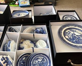Johnson Bros Blue Willow China set