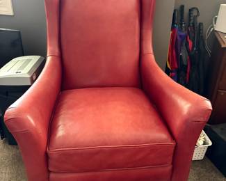 Pair leather chairs