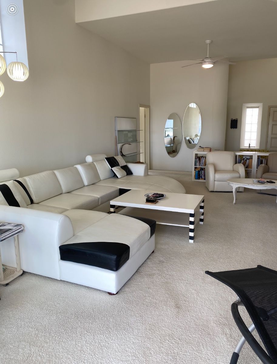Martinelli Modern White and black Sectional Sofa