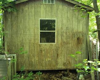Back of 10'x16' storage building 