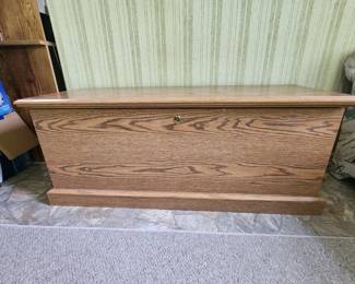 Cedar lined blanket chest