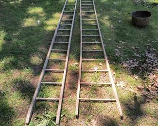 Vintage wooden ladder