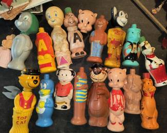 Vintage bath bubble figurines 