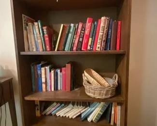 Solid Wood bookcase and lots of books!