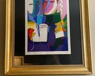 Limited edition Serigraph titled "Readings" by Iranian-born artist Ari Golkar Numbered and Signed