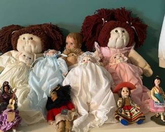 1980's Dolls: Madame Alexander, porcelain baby dolls, "Cabbage Patch"