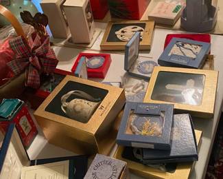 Wedgwood Christmas ornament collection plus vintage decor from 70's, 80's, 90's and beyond