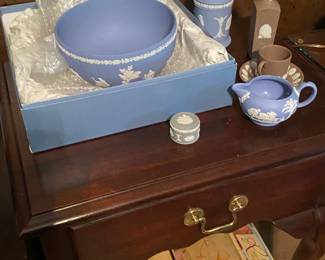 Wedgwood Jasperware blue and brown with seashells