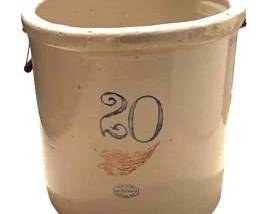 Vintage Red Wing Stoneware 20-Gallon Crock