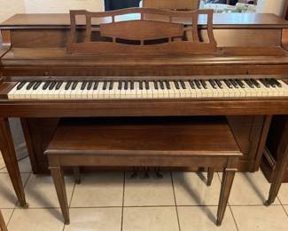 Gulbransen Upright Piano L:36” W:56” D:25” & matching bench