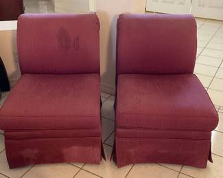 Slipper chairs 32”x25”