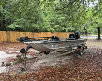 ***Available for presale*** Fisher 16ft boat with a 2010 Mercury 50, the boat has sat for a couple of years. The motor cranks but will need new fuel before starting. Per the mechanic that changed the ignition switch the motor does not appear to have been ran much. The wood floor is soft. $3200