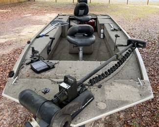 ***Available for presale*** Fisher 16ft boat with a 2010 Mercury 50, the boat has sat for a couple of years. The motor cranks but will need new fuel before starting. Per the mechanic that changed the ignition switch the motor does not appear to have been ran much. The wood floor is soft. $3200