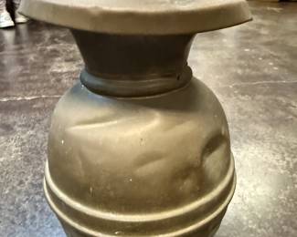 Vintage Brass or Copper Railroad Spitoon 