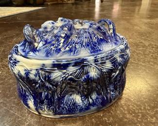 Vintage Portmeiron #3  cobalt blue oven to table casserole dish made in England 