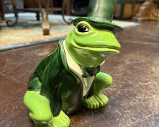 Vintage Ceramic  Frog Figurine “Ariel’s Tuxedo Frog” 