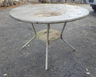 Vintage aluminum table