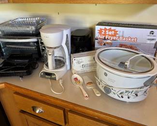 Toaster Oven, Coffeemaker, Crockpot