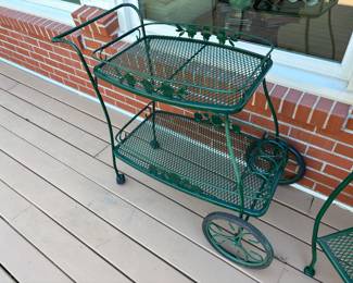 Outdoor Metal Tea Cart