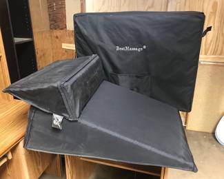 Portable massage table and cushions, unused