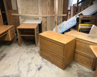Desk and cabinets