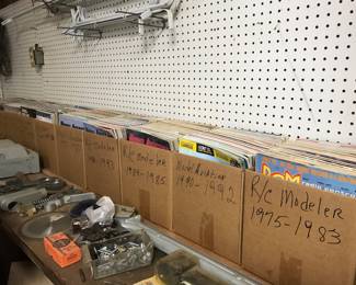 Many boxes of modeling magazines. Tons of interesting articles!