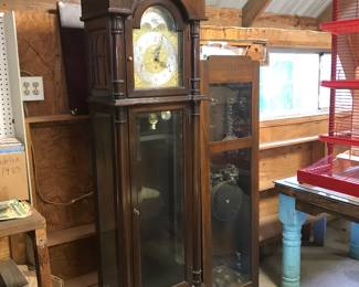 Grandfather clock, and clock timer mechanism that ran bell system in a school 